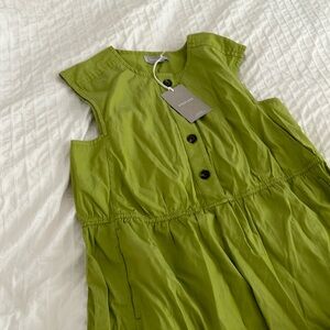 Lime green everlane cotton two tier gathered dress. Brand new.